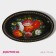 Glass Soldier Oval Dolyana "Folk Motives", 24.5 × 15 cm, black color