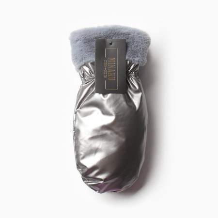 Women's mittens at the lawsuit Minaku shine 24 cm gray-3