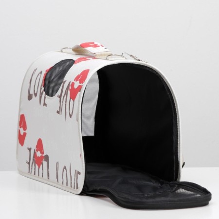 Bag - Animal Carriage "Love", size m, white, 45 x 21 x 27 cm,-5