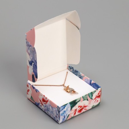 Box for jewelry, packaging, “flowers”, 7.5 x 7.5 x 3 cm-4