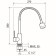 Kitchen mixer RMS SUS124-016F, single-leaf, flexible spout, chrome