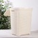 Babel basket with a lid, 60 l, 34 × 44 × 56 cm, ivory color