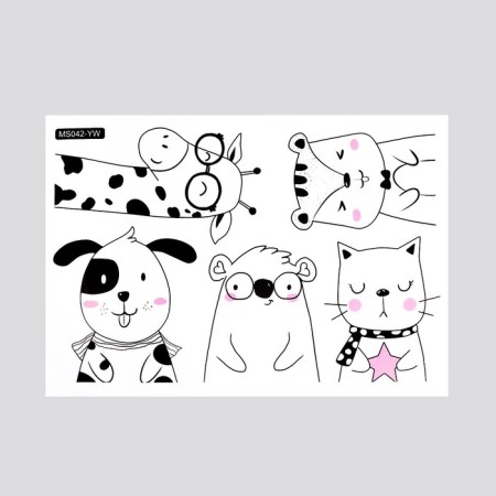 Black "animals" 30x20 cm-1