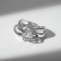 Ring "Fantasy" Fog, white color in silver, dimensionless