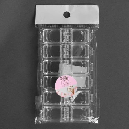 Organizer for needlework, 12 departments, 13.2 × 7.5 × 1.5 cm, the color is transparent-2