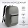Youth backpack with lightning, external pocket, gray color