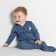 Basic jumpsuit, height 74 cm, blue color