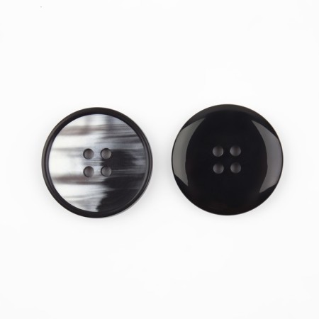 Button, 4 punctures, d = 27 mm, black color-2