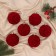 Set of balls plastic D-8 cm, 6 pcs "Bjorn" geometry, red