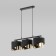 Suspended lamp TK Lighting Grant Black 4824, E27, 3x40W, 700x200 mm, black color