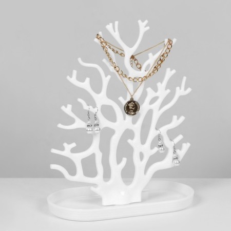 Stand for jewelry "Tree", 24 × 12 × 30 cm, white color-1