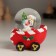 Souvenir Polystone Water Ball "New Year's train" set 4 pcs 26x5.4x8.7 cm