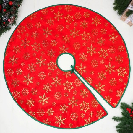 A clearing under the Christmas tree "Cozy fairy tale" Snowflake Gold, D-87 cm, red-1