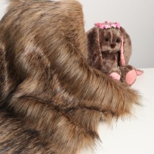 Loskot flap, 50 × 50 cm, long -stroke -based long -stroke fur, melange color