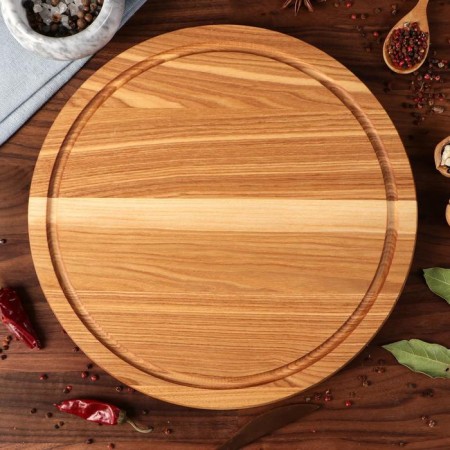 Menzhitsa Wooden "Slavyanskaya", 30 cm, with a cutting board and a saucer, an array of ash-1