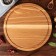 Menzhitsa Wooden "Slavyanskaya", 30 cm, with a cutting board and a saucer, an array of ash