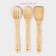 A set of kitchen supplies of the bamboo forest, 5 items on the stand: 1 blade, 2 spoons