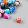 Beads for creativity plastic "Cylinders. Spots of paint" set of 20 g 1.1x1.1x1.2 cm