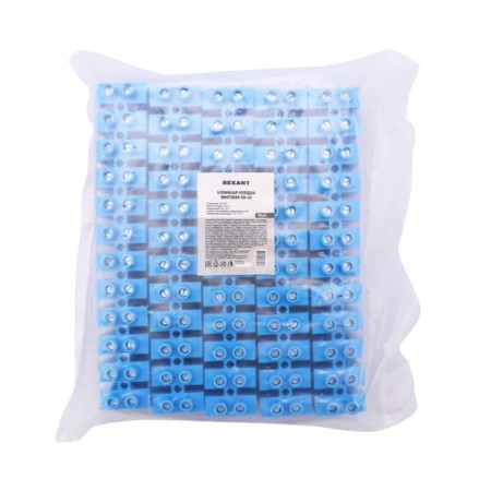 Klemic screw block KV-40 25-40, current 100 A, polypropylene blue rexant (10 pcs.-1