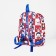 School backpack from textiles with a zipper, 3 pockets. The color is red