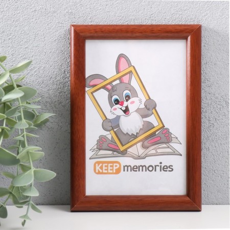 Photo frame MDF 10x15 cm, No. 5 "Simple", Italian walnut (plastic screen)