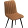 Stool on a metal frame Dani metal/velor, black/orange 43x48x85 cm