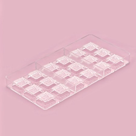 Konfinetta chocolate form "porous chocolate", 33 × 16.5 × 2.5 cm, 18 cells, cell 3 × 3 × 1 cm-3