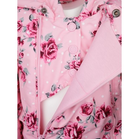 Combineson from membrane fabric for a girl, height 56-62 cm, pink color-5