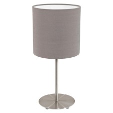 Passteri 1x60W desktop E27 Nickel, gray 18x18x40cm
