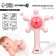 Silicone teething with a rattle "Baby", Pink color, crumb I