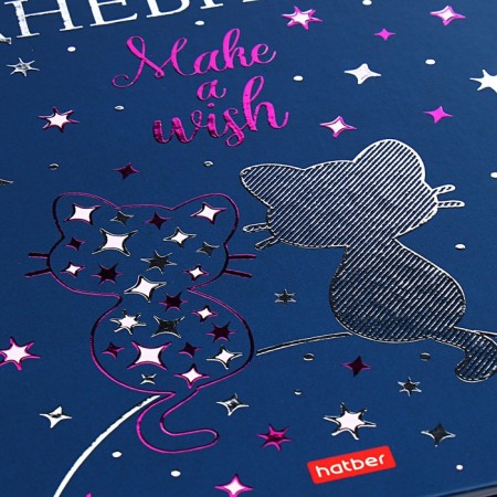 Universal diary for grades 1-11 Lunar cats, hard cover, matte lamination, 3D foil, 40 sheets-3