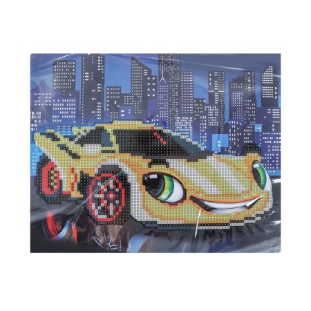 Diamond mosaic with partial filling for children "Yellow Call", 20 x 25 cm-2