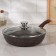 Pan, d = 24 cm, h = 6 cm, plastic handle, glass cover, anti -stick coating, color coffee marble