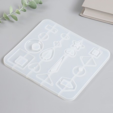Mold Silicon "Earrings" 16 objects 16x17.7 cm-1