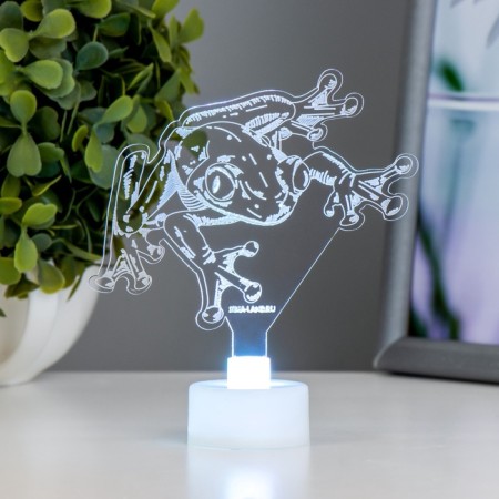 Light "Frog" LED RGB 6 colors from batteries LR1130, 3pc 10x9.5 cm Risalux-3