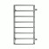 Water towel Terminus "Standard" P8, 400x800 mm, lateral connection, chromium