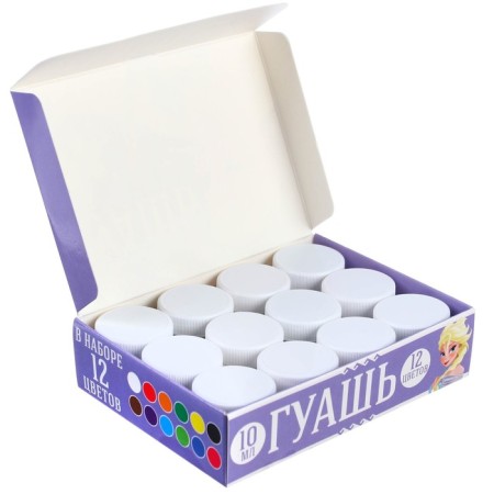 Gouache 12 flowers of 10 ml, cold heart-7