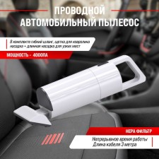 Vacuum cleaner car Skyway Tornado, 60 watts, 12 V, 4 nozzles, in a bag