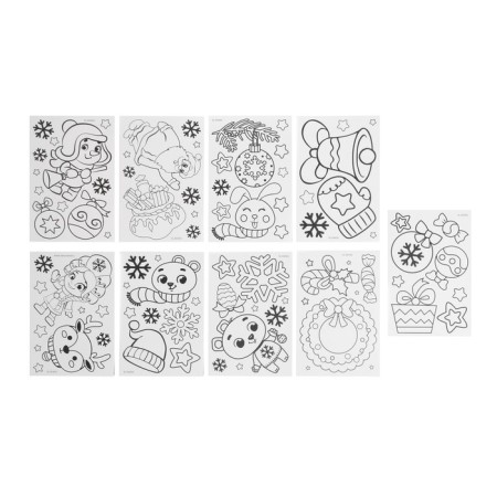 Set for creativity “Color stained -glass windows. New Year's characters ”, 20 pcs. In the set-5