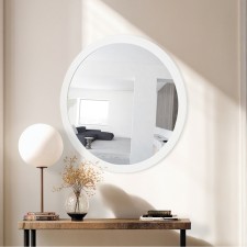 Зеркало настенное, круглое, белое, d=66,5 см, зп=60 см