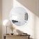 Wall mirror, round, white, d = 66.5 cm, zp = 60 cm