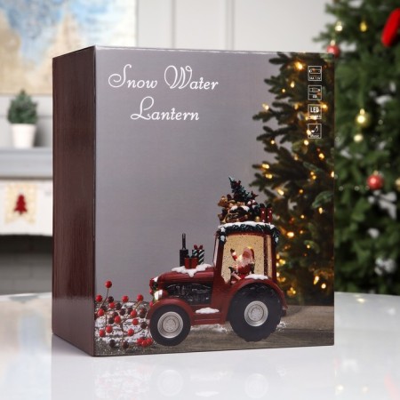 Figure LED "Festive Tractor", 25x13x21 cm, music, aah3, USB, glow warm white-9