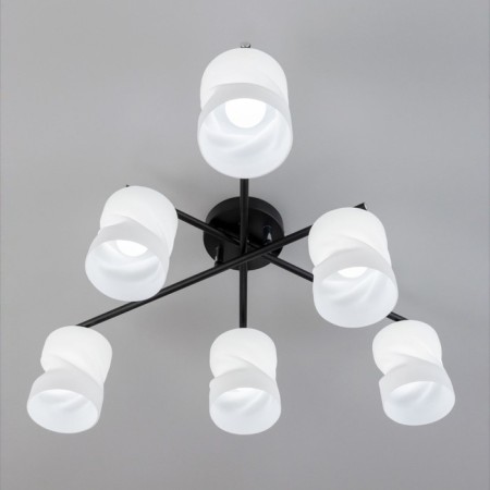 Citilux ceiling chandelier "NILS" CL132165, 6x60W, E27, Black Color Black-10