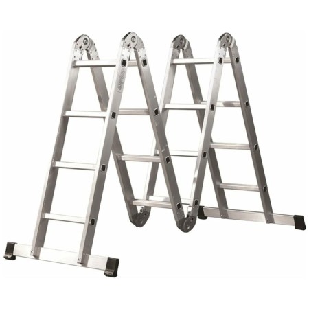 Enkor 69678 staircase, telescopic, aluminum, 4 x 4 steps-1