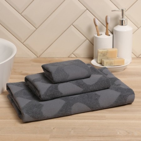 Trick Love Life "Hearts" 70*140 cm, dark gray, 100% HL, 450 gr/m2