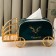 Ceramic napkin on the stand “Golden Deer”, 30 × 13 × 14 cm, emerald color