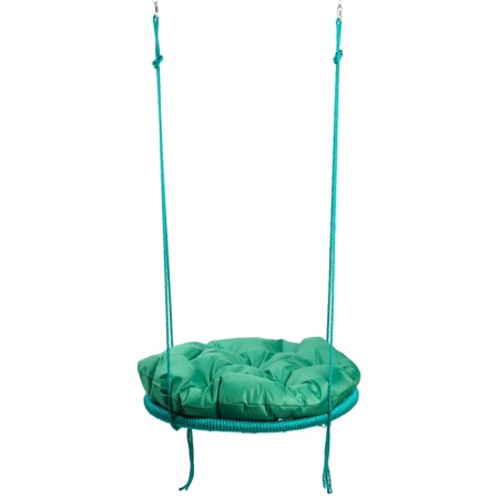 Swing a nest with a pillow of 80 cm, with a braid, a green pillow