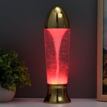 Lava-lamp "Whirlwind" LED from batteries 3haa USB gold 7x7x28cm-3