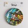 Paper plate "Graffiti", 17 cm, in a set of 6 pieces