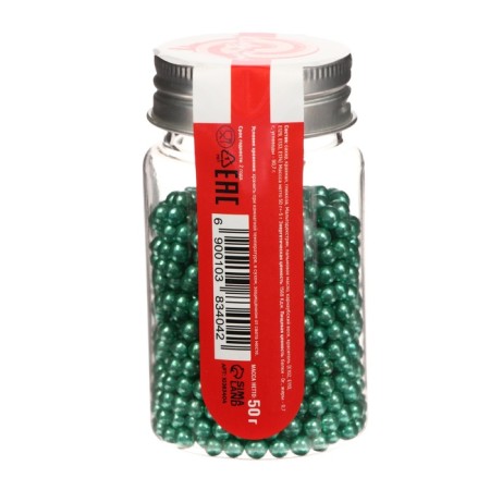 Confectionery Sprinking "Green Balls", 4 mm, 50 g-2